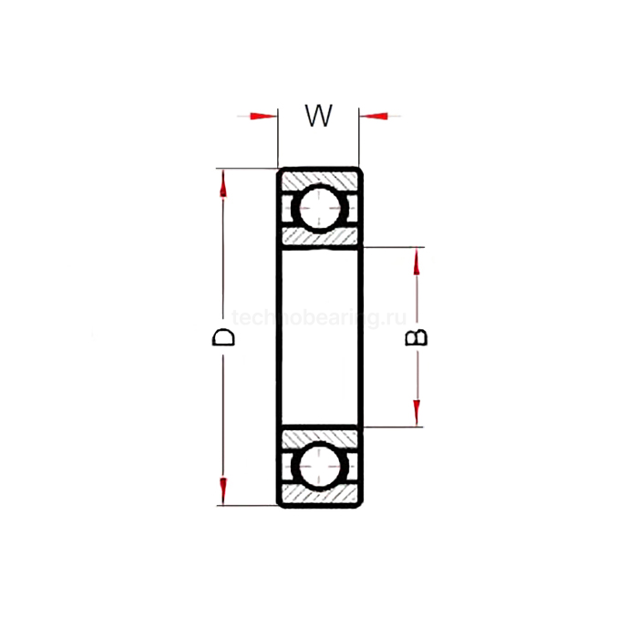 Высокотемпературный подшипник 6302 BHT 320°-350° Ecoline ISKRA — детальное фото 2