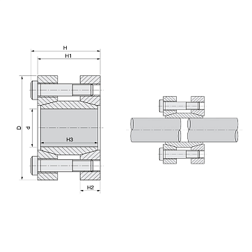 Зажимная втулка KLMM060 (PHF FX130-60x100) ISKRA