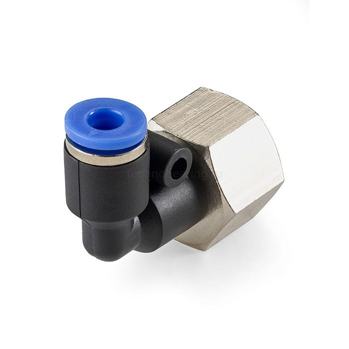 Фитинг цанговый угловой 12 мм, внутр. резьба 1/8", пластик, тип PLF, TLP-PLF12-01 TITAN LOCK