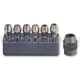 Набор стальных цанг МИКРОМОТ, 6  поз. с цанг. зажимом, в держателе 28940 Proxxon