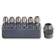 Набор стальных цанг МИКРОМОТ, 6  поз. с цанг. зажимом, в держателе 28940 Proxxon