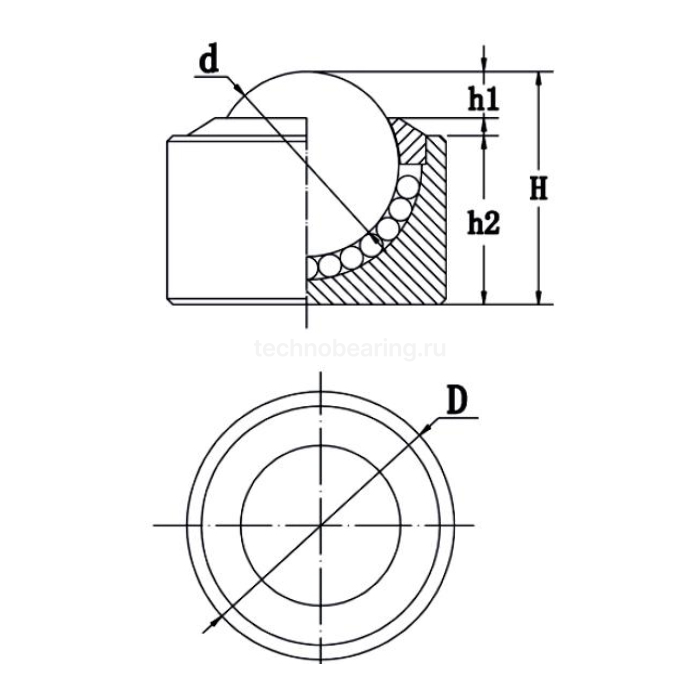Шариковая опора KSM12BS/CS ISKRA