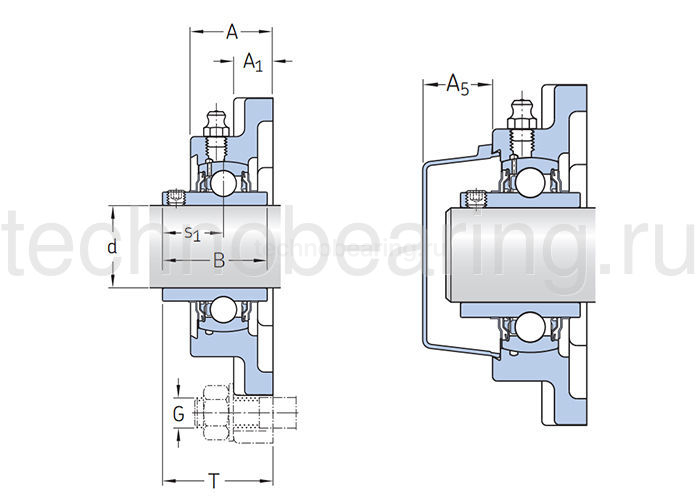 Подшипниковый узел UCF210 SKF — детальное фото 2