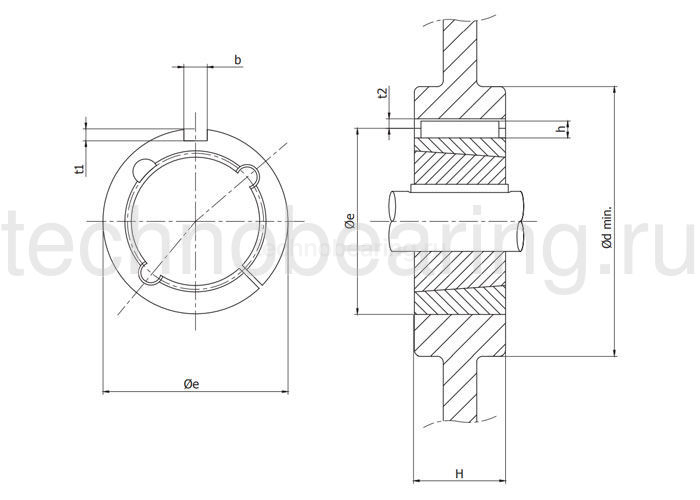 Переходник под втулку тапербуш ABC3030 Sati