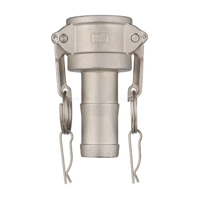 Камлок нержавеющий тип С, розетка с хвостовиком 1/2", AISI304, TL50CSS TITAN LOCK