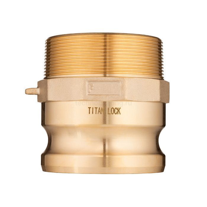 Камлок латунный тип F ниппель, наруж. резьба BSP 4" , TL400FBR TITAN LOCK — детальное фото 0