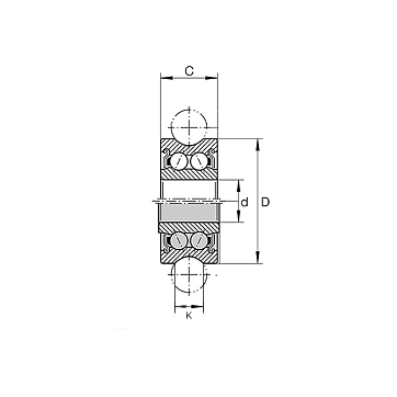 Опорный ролик LFR5201-12-2RS ISKRA