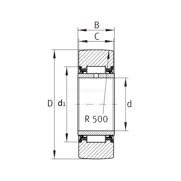 Опорный ролик NA22102RS NBS
