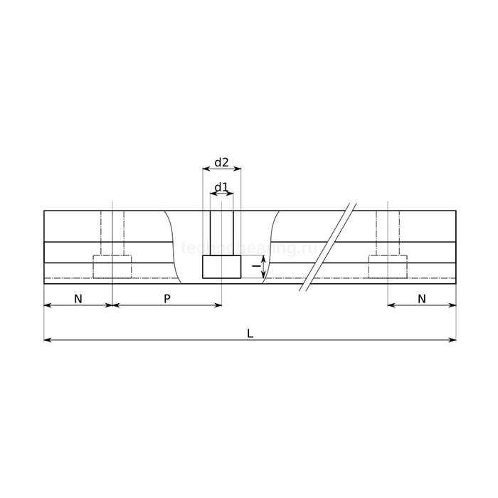 Вал прецизионный с опорой TBR25 ISKRA