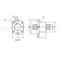 Гайка ШВП SFU5010 TECHNIX