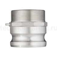 Камлок нержавеющий тип F ниппель, наруж. резьба BSP 5", AISI304, TL500FSS TITAN LOCK