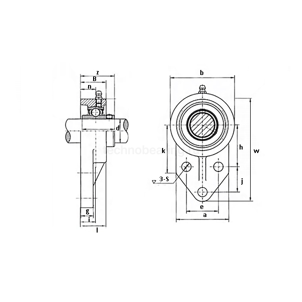 Подшипниковый узел UCFB208 TECHNIX
