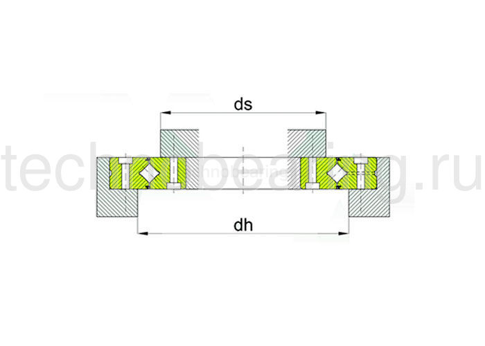 ОПУ серия с перекрестными роликами для точности вращения RU124 ISB — детальное фото 2