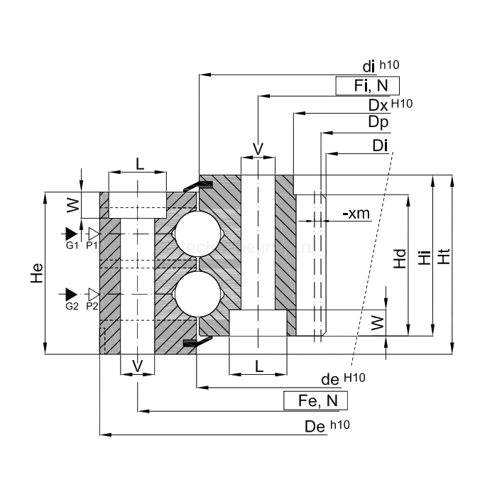 ОПУ стандартная серия с двумя рядами шариков ZB2.45.1605.401-1SPPN ISB — детальное фото 1