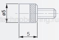 Твердосплавная измерительная вставка с плоской изм. поверхностью d5 мм, М2.5 TESA