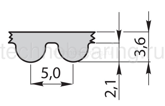 Ремень зубчатый полиуретановый открытый 5M-30 CM5M30 Sati
