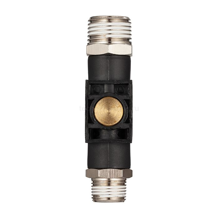 Фитинг прямой с краном, резьба 1/2", пластик, тип HVSS, TLP-HVSS04 TITAN LOCK