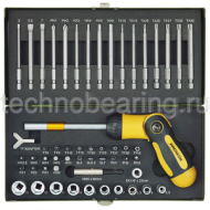 Набор со складной отверткой-трещоткой 1/4, 54поз. 23104 Proxxon