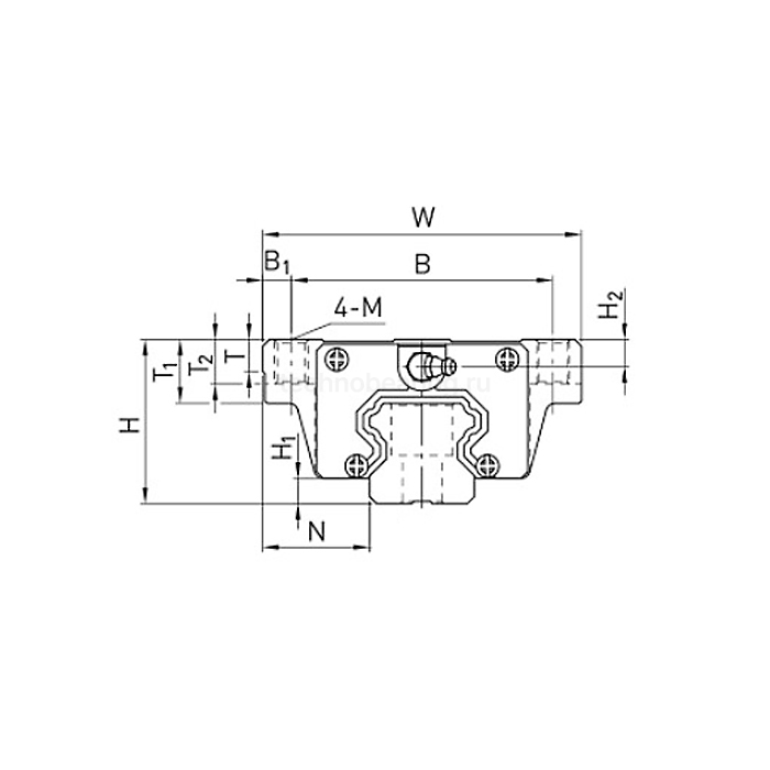 Каретка HGW25HCZAHZZ (HCW25HCZAHZZ) TECHNIX