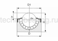 Шариковая опора SP 12 BD ISB
