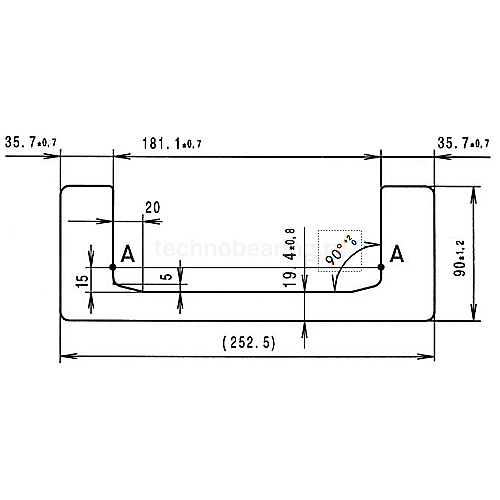 Направляющая Standard 8 NbV Winkel
