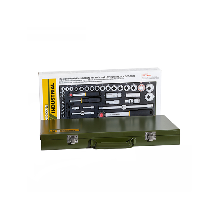 Полный набор торцевых ключей 1/2" + 1/4", 56  поз. 23040 Proxxon