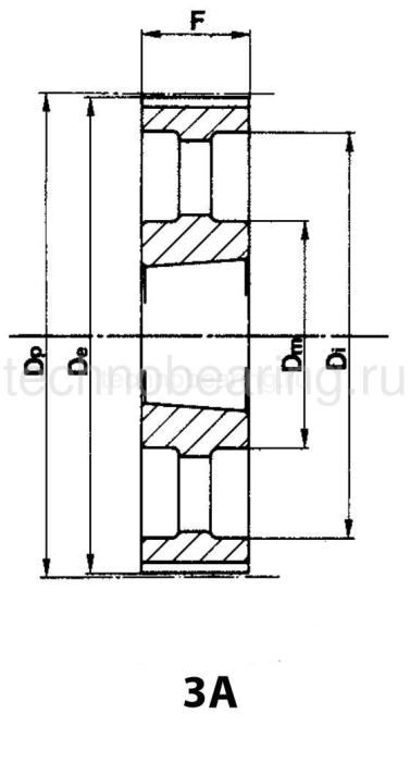 Шкив зубчатый с профилем HTD под втулку тапербуш 216-14M-85 TB (PHP 216-14M-85TB) Sati