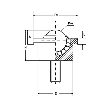 Шариковая опора SP15B-DM8X15(SP15-FLPL/CS) ISKRA