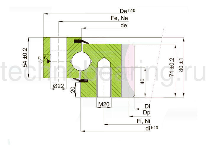 ОПУ стандартная серия с одним рядом шариков ZB1.25.1155.200-1SPTN ISB