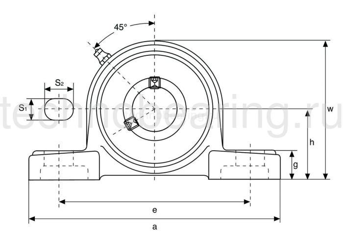 Подшипниковый узел UCP313 (SY65TF) ISB