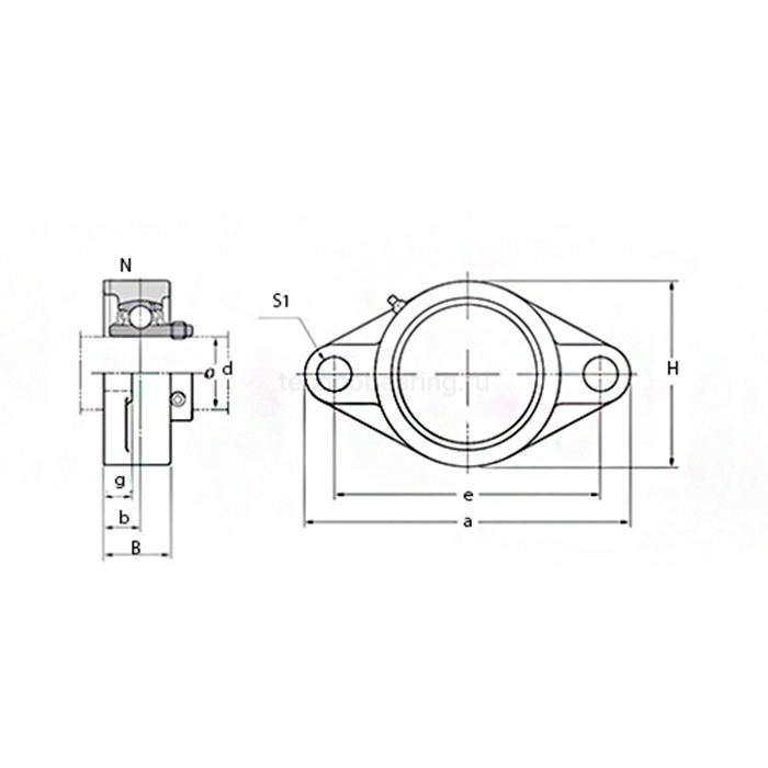 Корпус подшипника FL205PL (пластик) ISKRA