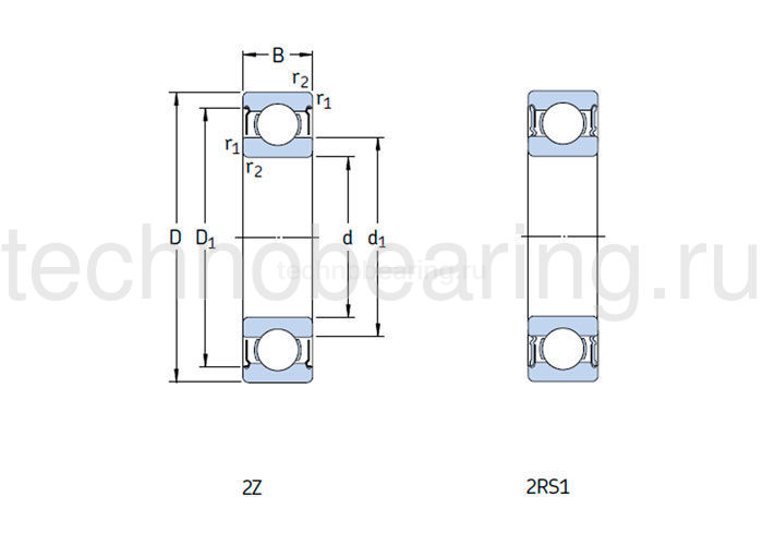 Подшипник W6005-2RS1 SKF
