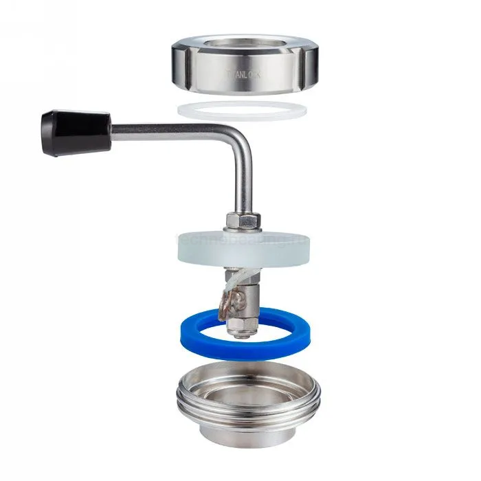 Диоптр гаечный под сварку, нержавеющий, со скребком, DN40, TL040DWWDS TITAN LOCK