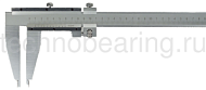 Штангенциркуль нониусный цеховой со скругленными концами для внутренних измерений 0.02 мм, 0 - 500 мм Filetta