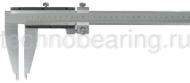 Штангенциркуль нониусный цеховой со скругленными концами для внутренних измерений 0.02 мм, 0 - 500 мм Filetta
