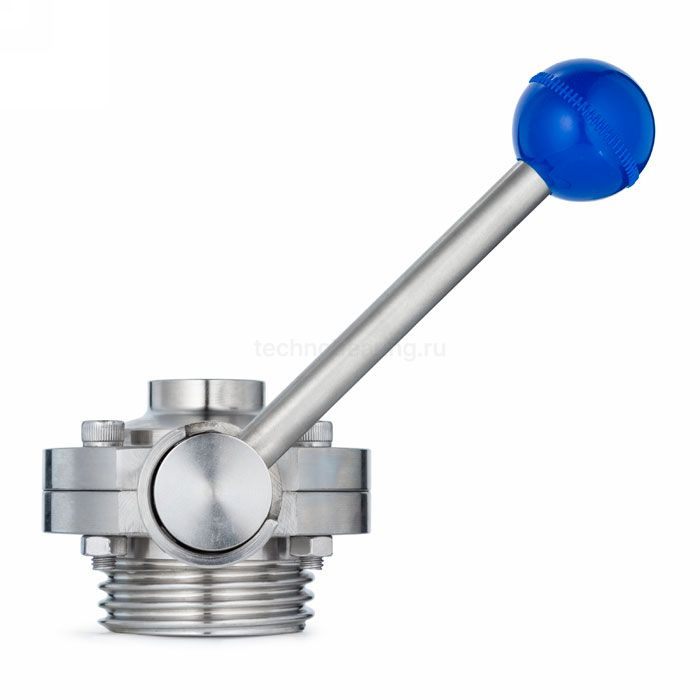 Затвор дисковый нержавеющий (AISI304) DN80, типа сварка-резьба, DIN TLSD080WTS TITAN LOCK