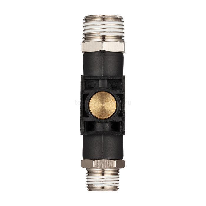 Фитинг прямой с краном, резьба 3/8", пластик, тип HVSS, TLP-HVSS03 TITAN LOCK