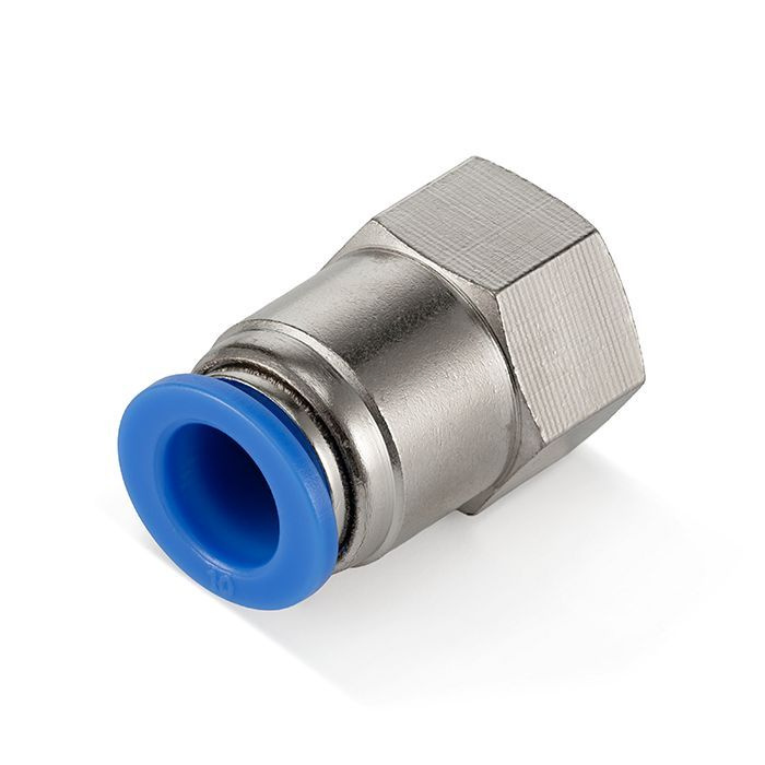 Фитинг цанговый прямой, 8 мм, внутр. резьба 1/4", сталь, тип PCF, TLP-PCF8-02 TITAN LOCK