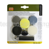 Набор для тонкой шлифовки и полирования: с удлинителем 80 мм и опорным диском на 30 мм (для быстрого крепления на «липучку») 29070 Proxxon