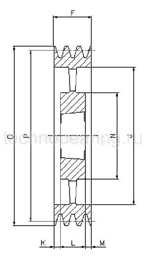 Шкив клиновой  под втулку тапербуш SPZ450-06 TB (PHP 6SPZ450TB) Sati