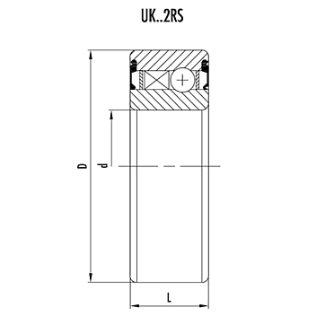 Обгонная муфта UK17-2RS (CSK17-2RS) ISKRA