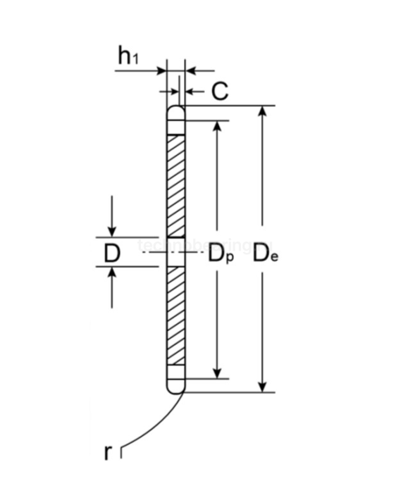 Звездочка без ступицы под расточку для цепи: 08B-1, Z=15, 1/2" x 5/16" CS09015 (PHS 08B-1A15) ISKRA