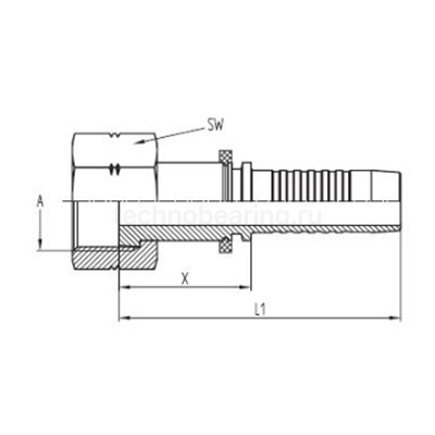 Фитинг DN 12 ORFS (Г) 1.3/16", TL-ORFS12F1.3/16 TITAN LOCK — детальное фото 1