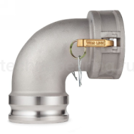 Камлок алюминиевый тип DА (переходник 90° розетка 3" х ниппель 3"), TL300DAAL90 TITAN LOCK