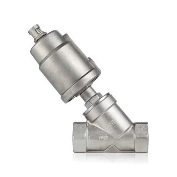 Седельный клапан наклонный, нерж. 304 с пневмоприводом (нерж.), DN25 TL25CPAVS TITAN LOCK