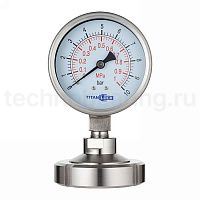 Манометр нержавеющий с мембранным разд.,10/0,2 Бар, гайка DN50, корп. 63мм, TLSPG50/63MN TITAN LOCK