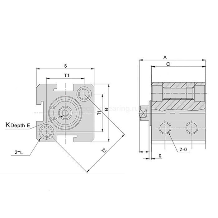Пневмоцилиндр компактный серии SDA, 16X25, TLP-PC16X25SDA TITAN LOCK — детальное фото 1