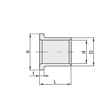 Втулка скольжения с фланцем KF16090SF1SN (PCMF161809E) ISKRA