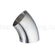 Отвод под сварку 45 градусов, DN 40, нерж. сталь 316, TLWB40/45SS TITAN LOCK