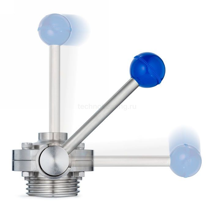 Затвор дисковый нержавеющий (AISI304) DN80, типа сварка-резьба, DIN TLSD080WTS TITAN LOCK